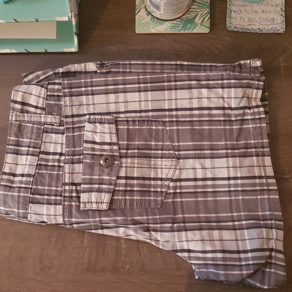 Faded Glory grey/white cotton shorts